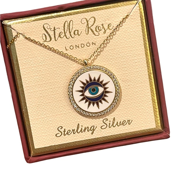 Stella Rose London Jewelry - NIB Stella Rose London 18k Gold Plated Evil Eye pendant necklace